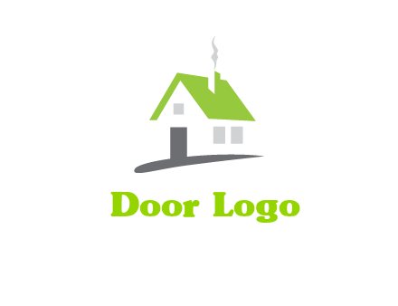 negative space house logo