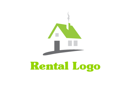 negative space house logo