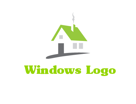 negative space house logo