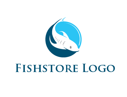 fish inside circle logo