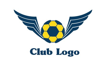 soccer ball with wings logo