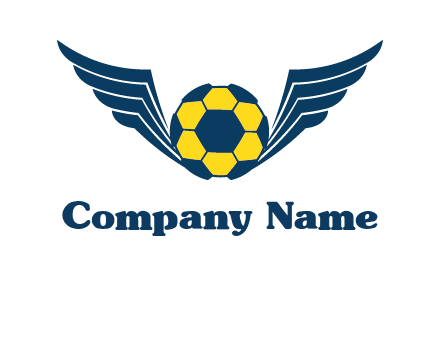 soccer ball with wings logo