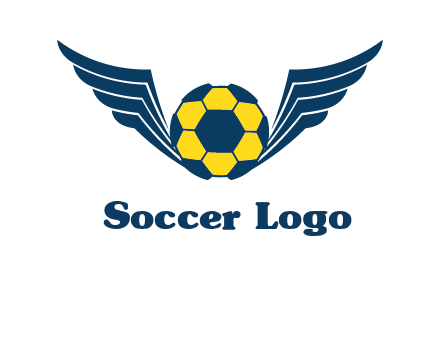 soccer ball with wings logo