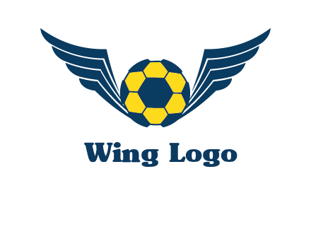 soccer ball with wings logo