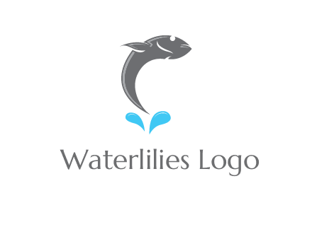 fish jumping out of water icon