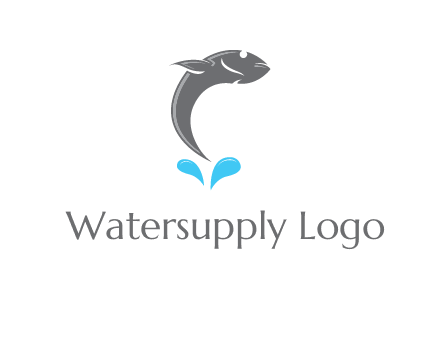 fish jumping out of water icon