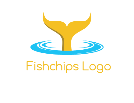 fish tail in water logo