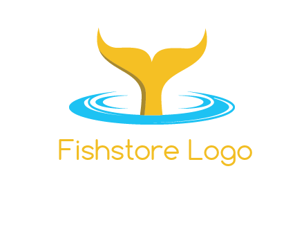 fish tail in water logo