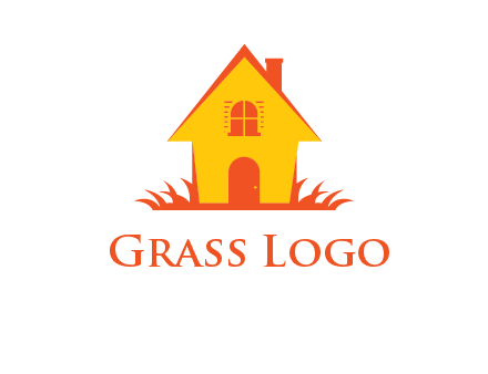 shack on grass vector