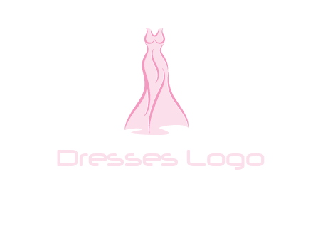 line art fashion dress logo