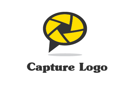 lens on speech bubble logo