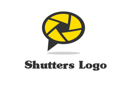 lens on speech bubble logo