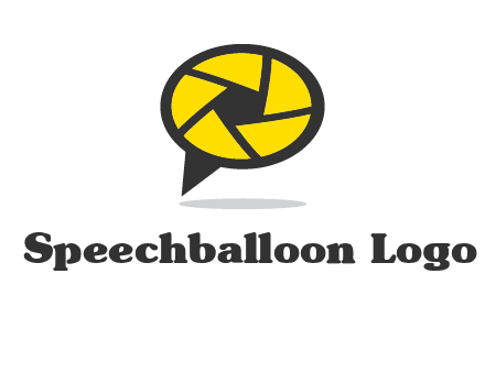 lens on speech bubble logo