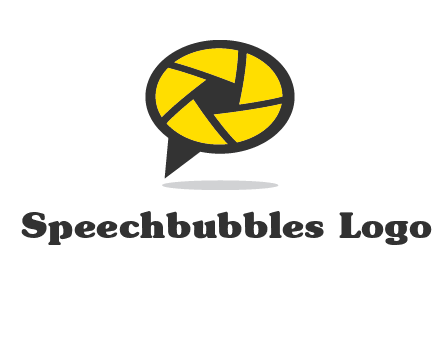 lens on speech bubble logo