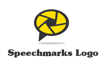 lens on speech bubble logo