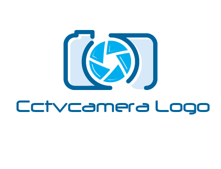 abstract image of a camera with lens logo icon