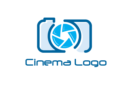 abstract image of a camera with lens logo icon