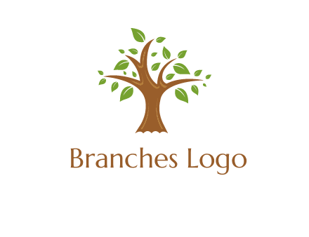 tree with leaves logo