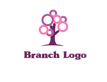 circles on tree logo