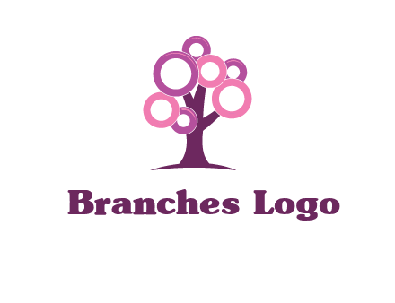 circles on tree logo