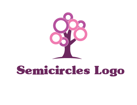 circles on tree logo