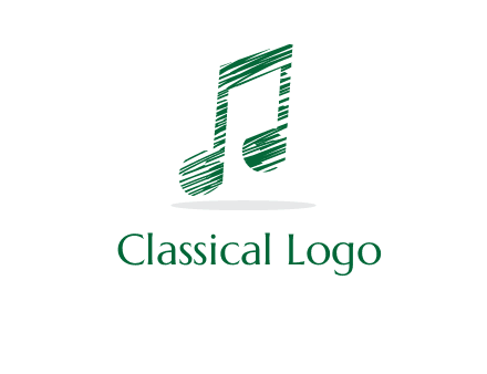 sketched music note logo