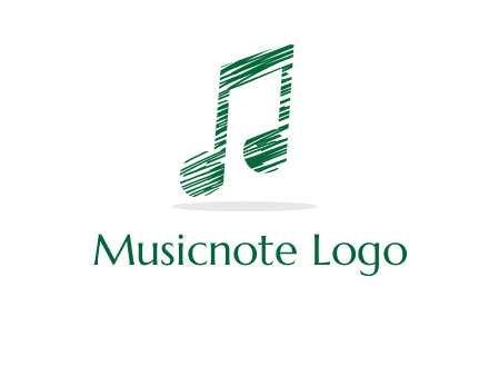 sketched music note logo