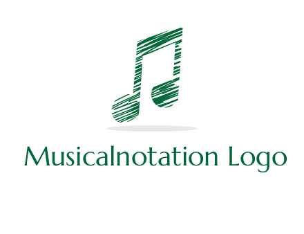 sketched music note logo