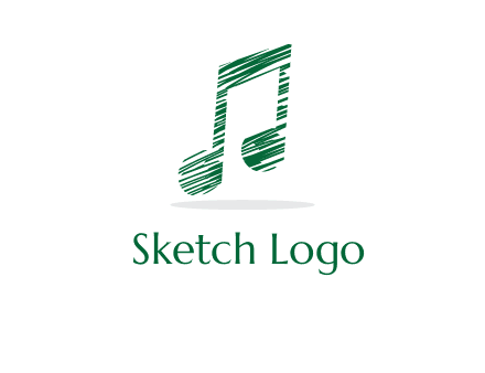 sketched music note logo