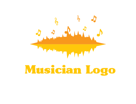 music equalizer with music notes logo