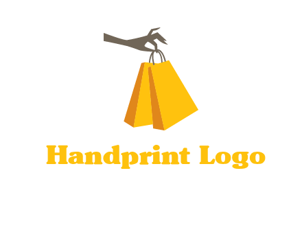 hand picking shopping bags vector