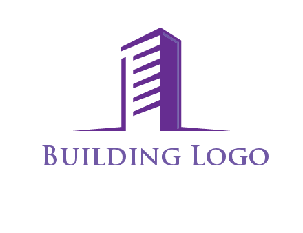 abstract building in perspective logo