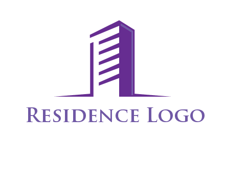 abstract building in perspective logo