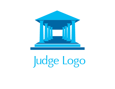 courthouse or Greek temple logo