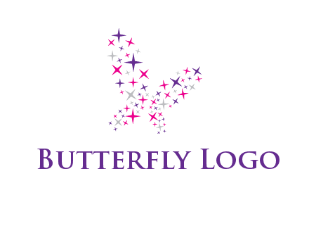 butterfly in star shape logo