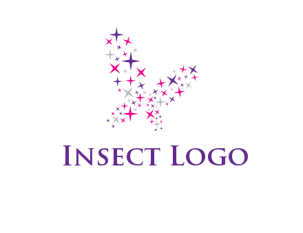 butterfly in star shape logo