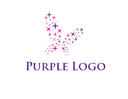 butterfly in star shape logo