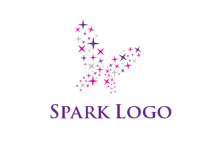 butterfly in star shape logo