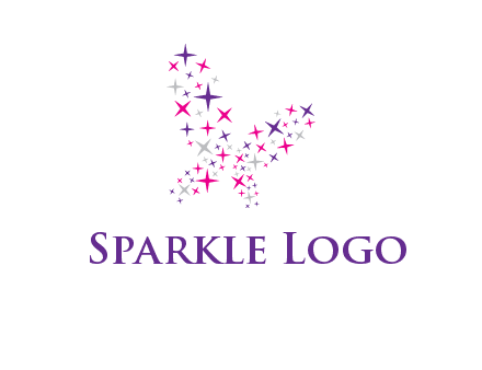 butterfly in star shape logo