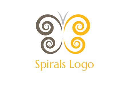 swirl butterfly beauty logo