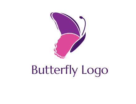 pink and purple butterfly logo