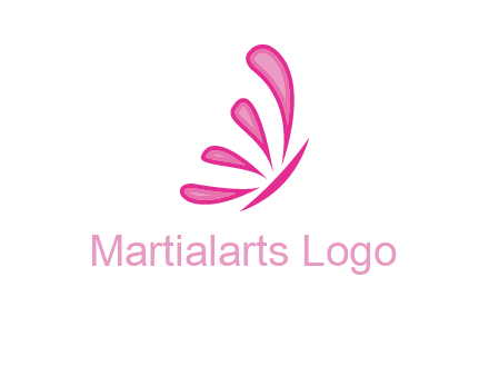 abstract butterfly swoosh garden logo