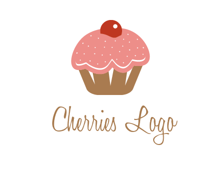 cute cupcake illustration food logo