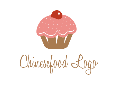 cute cupcake illustration food logo