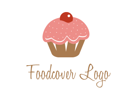 cute cupcake illustration food logo