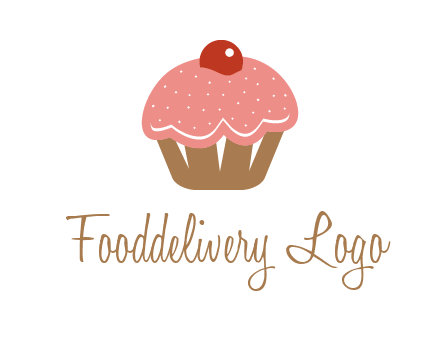 cute cupcake illustration food logo