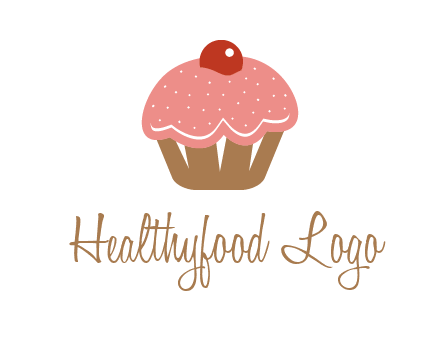 cute cupcake illustration food logo