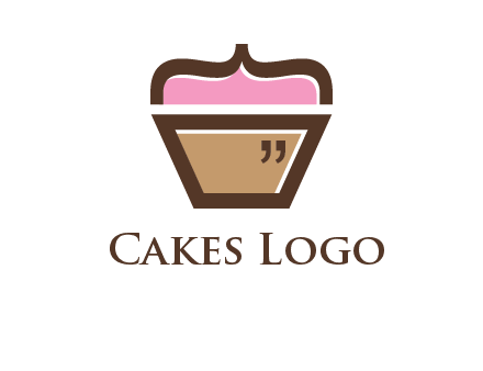 abstract cupcake food logo