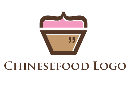 abstract cupcake food logo