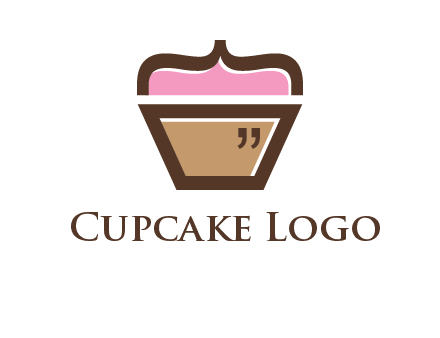 abstract cupcake food logo